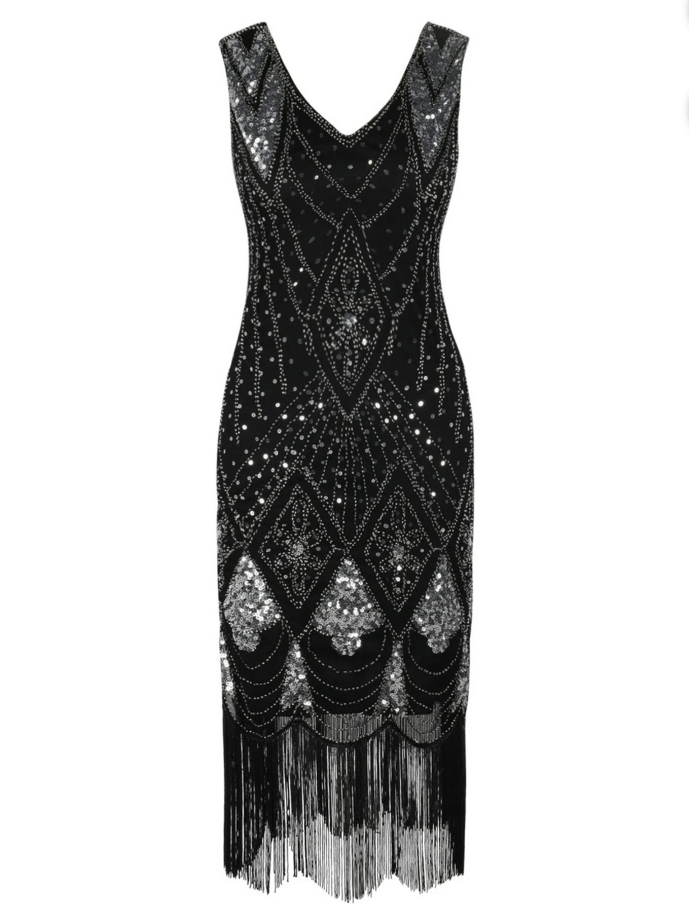 1920’s Gatsby Sequin Cocktail Flapper Dress